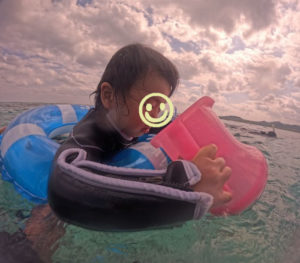 4歳、小学3年生！三世代でシュノーケリング