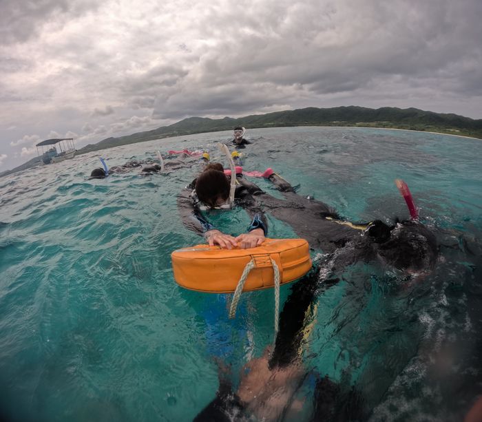 皆さん、初めてのシュノーケリング