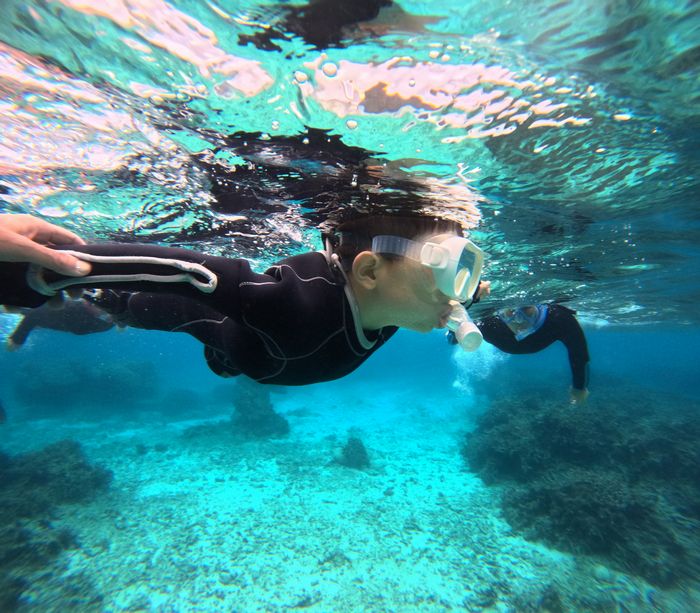 もうすっかり海に虜です！
マスクデビュー