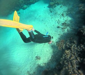 ひぃぃぃ！晴れていても荒波シュノーケリング！