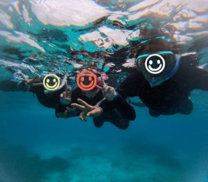 御年81歳おばあちゃんも、ご旅行初日到着日の方も、元気いっぱいシュノーケリング！