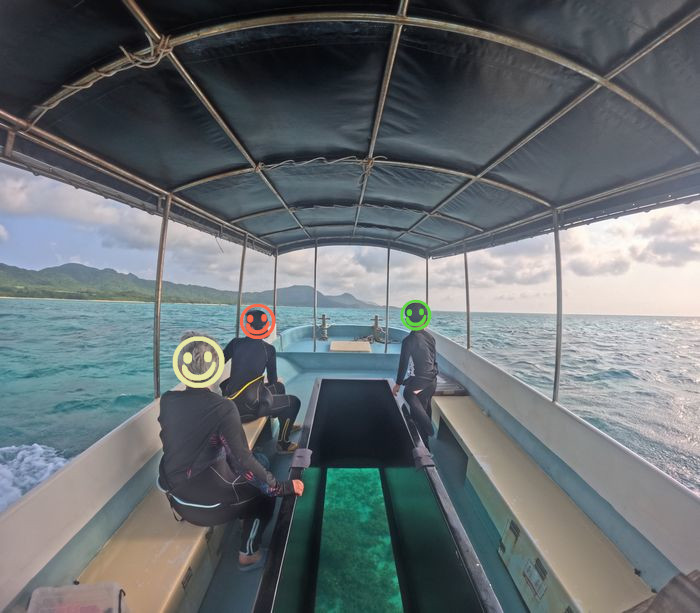 U田さん、三世代でシュノーケリング