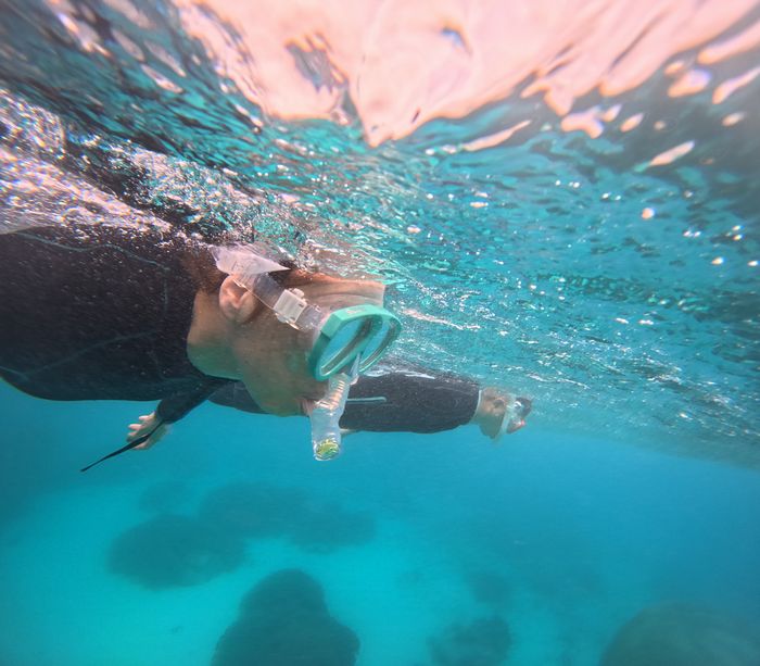 顔をつけてスムーズに泳ぐ