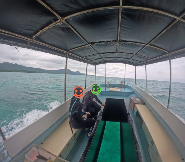 お兄さんは初シュノーケリング