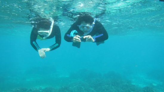 まずは、入水チェックです。