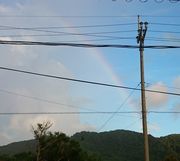 ほんのり虹です。