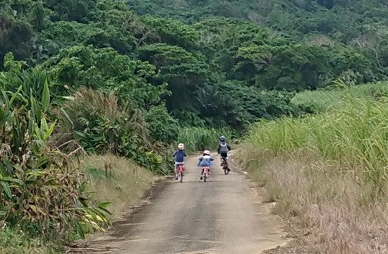 集落の農道を突き進んでいきます。