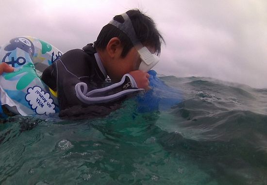 浮輪にチェンジです