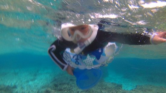 カズシ君、マスクデビューです