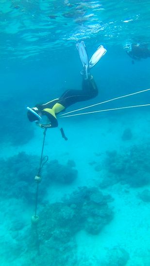 T川さんもロープで練習です