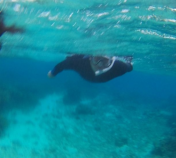 お父さんはゆったりと楽しんでいます