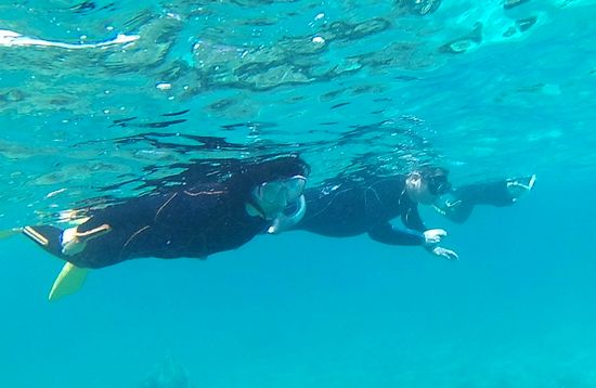 ドボンとエントリー！さぁ海を楽しみます