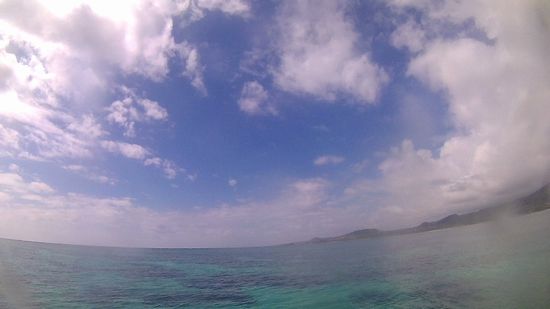 今日の天気は、晴れ時々曇りです