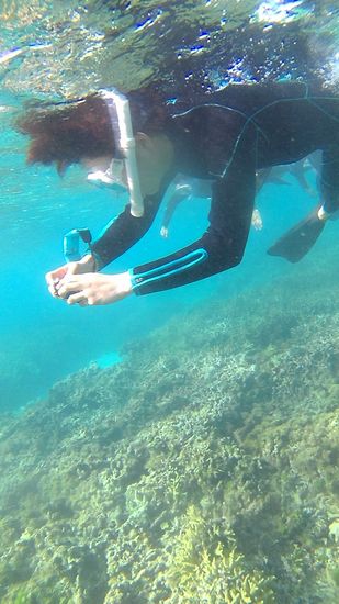 レンタルカメラを楽しむお兄ちゃん