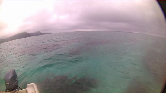 最初はどんより空です。。。