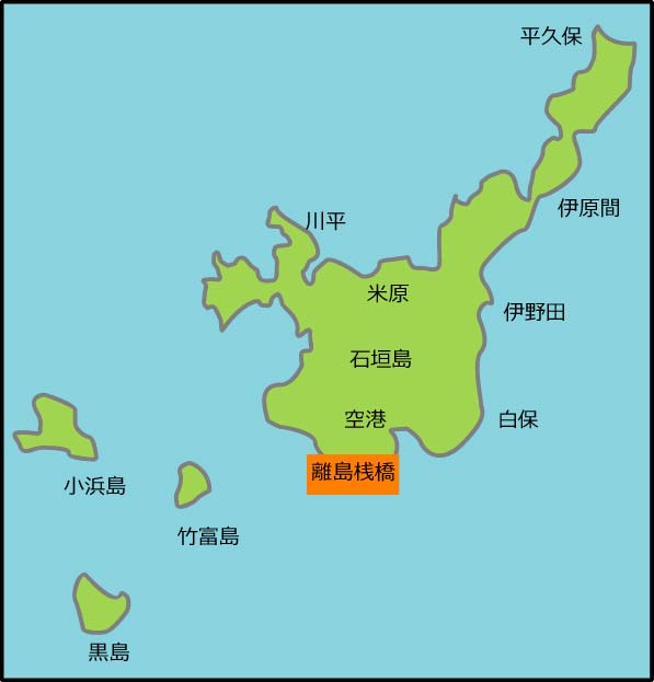 石垣島のシュノーケリングポイントマップ